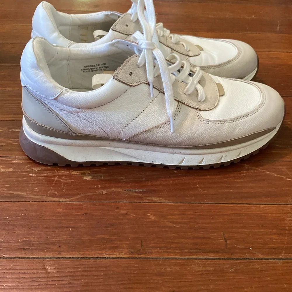 Madewell Men's White and Tan Sneakers Tennis Shoes Size 9.5